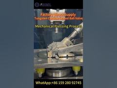 Válvula de esfera com sede de carboneto de tungstênio - Processo de prensagem mecânica