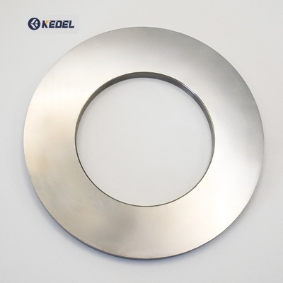 Lâmina Circular Não Cortada de Liga de Carboneto de Tungstênio Cementado Personalizada  Faca Industrial para Corte de Filme de Tecido