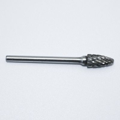 10 peças de Brilhante não revestido Carbono de Tungstênio rotativo Burr para aço inoxidável com 1/8 " 3mm Shank