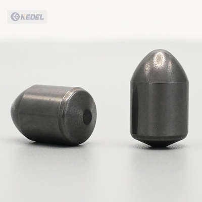 Botões cilíndricos elípticos de liga de carboneto de tungstênio cimentado preto de grau YG8 YG11C personalizados para broca de óleo