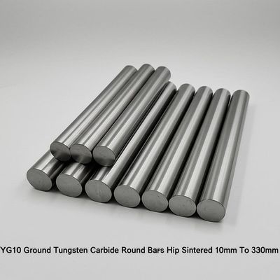 YG10 Tungsténio Carbide Rod 10mm a 330mm Dia HIP Sinterizado