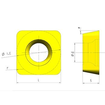Pastilha CNC Modelo SPMT com Ângulo de 11° e Tolerância de ±0,08-±0,18 para Torneamento de Precisão