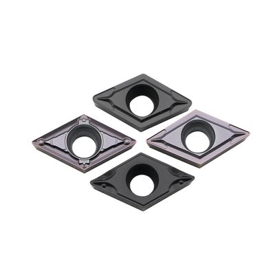 Pastilha CNC DCMT retificada de precisão e alto desempenho com ângulo D de 55° e ângulo C de 7° para usinagem de metal e não metal