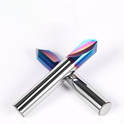 Ferramenta de chamfering de 2 flautas com ângulo de 90°, cortadora de carburo de tungstênio para aço inoxidável