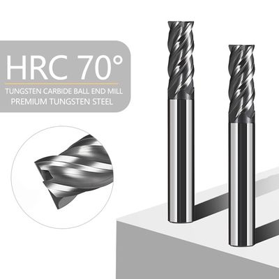Ângulo da Hélice de 35° Tamanho do Grão de 0,6um Diâmetro de Corte de 1-12mm Fresadora de Extremidade de Carboneto de Tungstênio para Usinagem CNC