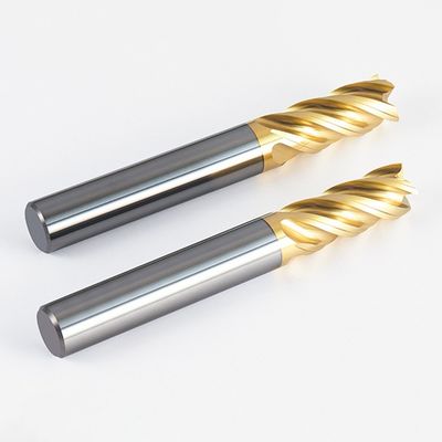 70° Dureza HRC 4-Flute Tungsténio Carbide Fin Mill com revestimento Alnovz3 Especializado em aço inoxidável CNC Milling Cutter