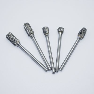 Broca Rotativa de Carboneto com Duplo Sulco de 6mm com 10 Formatos Diferentes para Aço Inoxidável e Titânio