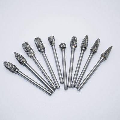 3 mm Tipo L Alta precisão Brilhante não revestido Carbide Burr rotativo para usinagem de metais