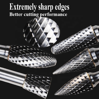 Rebarba giratória 0.5mm do carboneto longo extra dobro das ferramentas de ar do corte