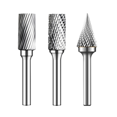 Os únicos e grupos dobro dos dentes datilografam o carboneto de tungstênio Burr Deburring