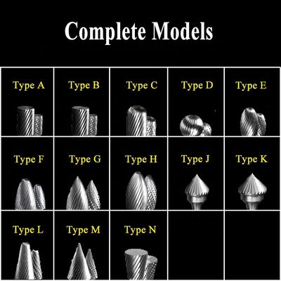 Os únicos e grupos dobro dos dentes datilografam o carboneto de tungstênio Burr Deburring