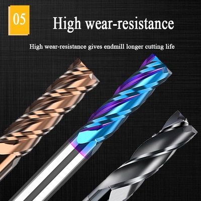 o Cnc contínuo longo extra de corte do carboneto de tungstênio do pescoço da flauta de 200mm Endmill soldou