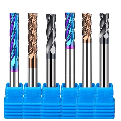 O carboneto contínuo do tungstênio revestiu 3mm 8mm moinho de extremidade do carboneto de 4 flautas para o Cnc